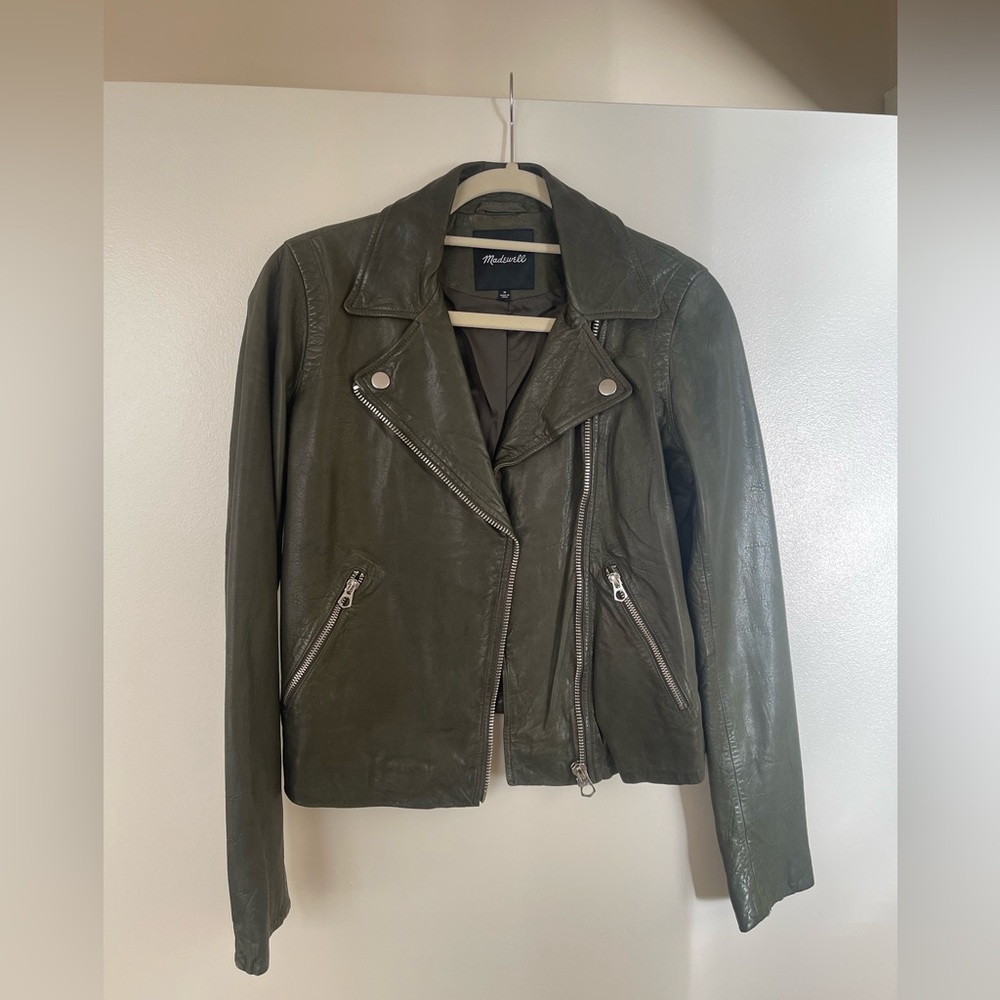 Madewell leather biker jacket (medium)